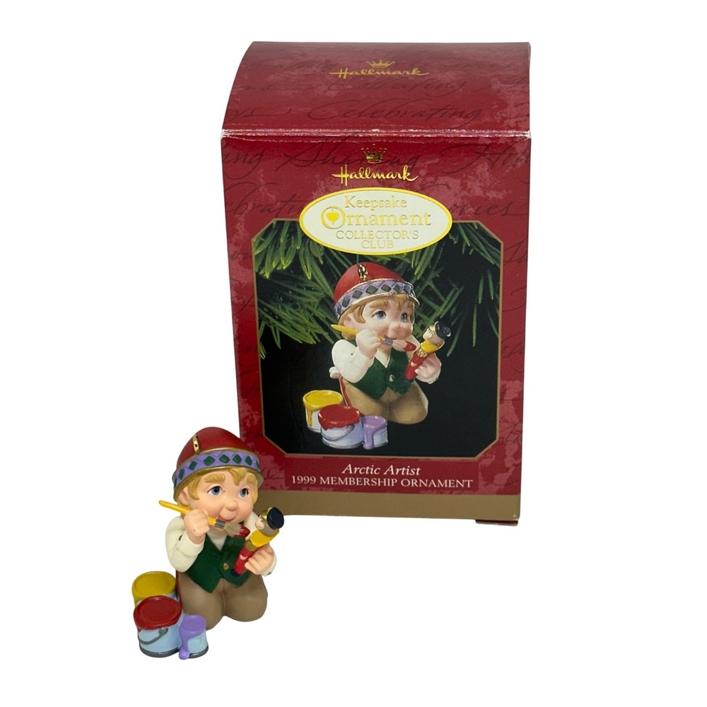 VTG Hallmark Keepsake Ornament Arctic Artist Multi Color Elf Painter Nutcracker